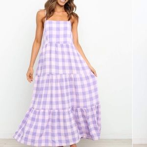 Gorgeous Lavender Gingham Dress